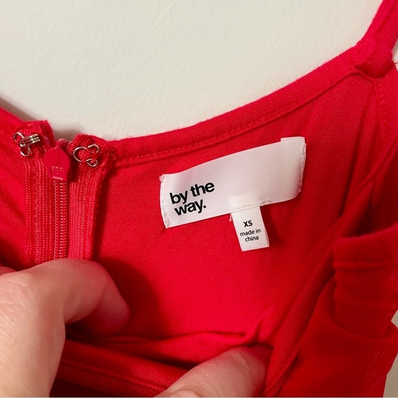 Revolve BY THE WAY Milani Ruched Maxi Dress in Red Size Extra Small - Picture 5 of 8